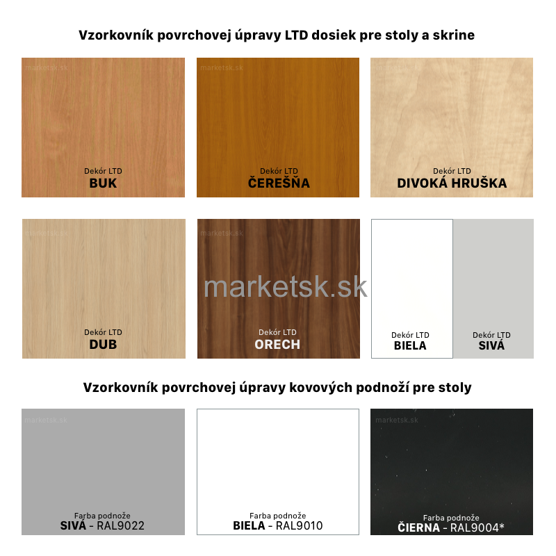 Kancelársky stôl W180 - 180 x 80 x 74 cm